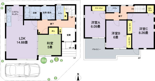 吉町１号棟間取り