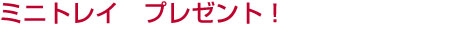 ミニトレイ